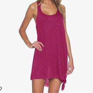 Becca beach date pink/magenta side-tie cover up XS/S